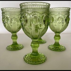 Green Goblets/ Glassware